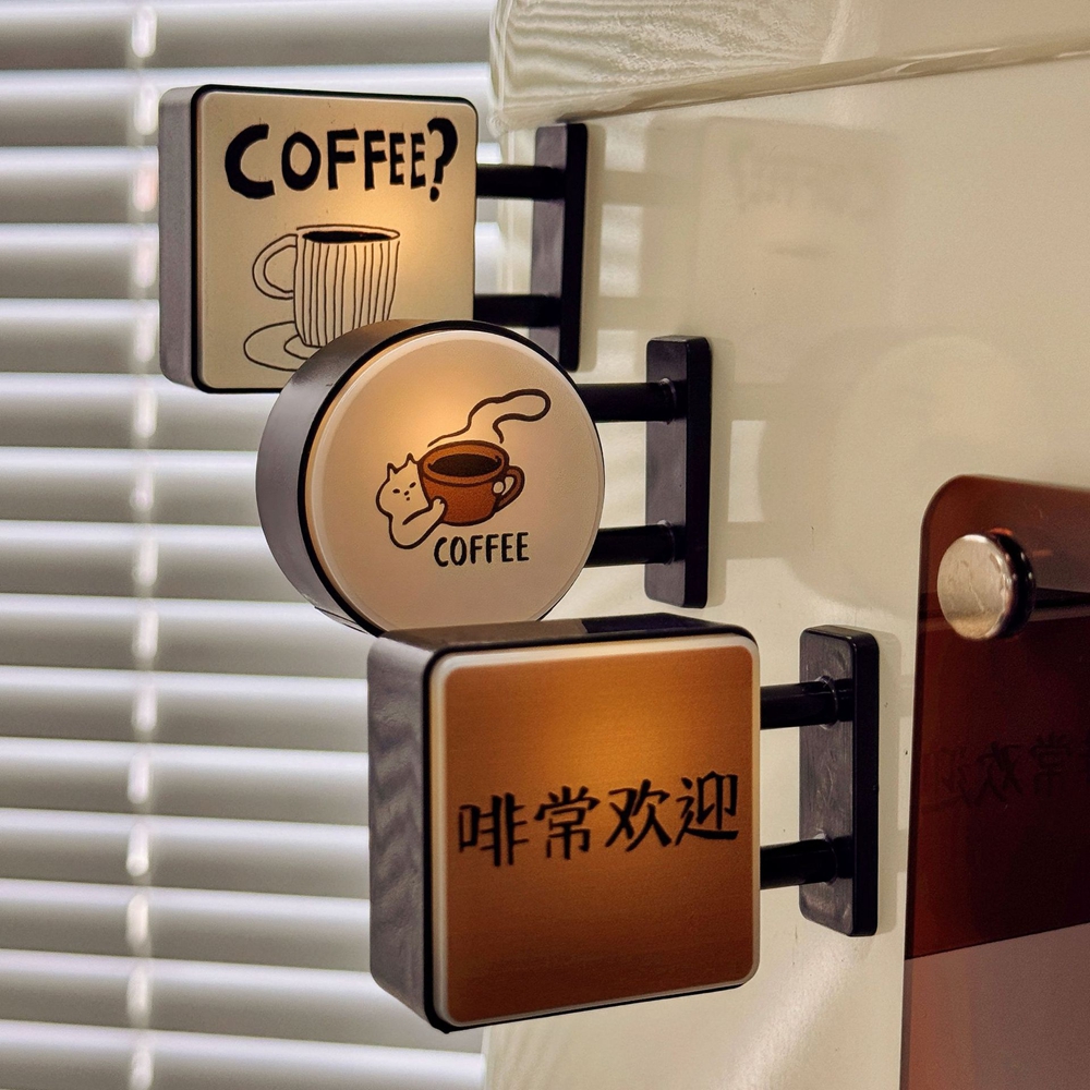 Magnetic Letter Board - Mini Light box Fridge Magnet Coffee