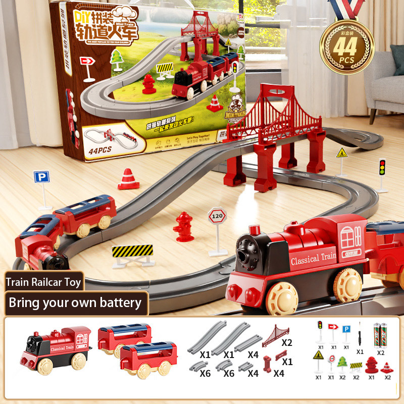 Kids Educational Device - 44Pcs/set Electric Train Track Sets Assembling