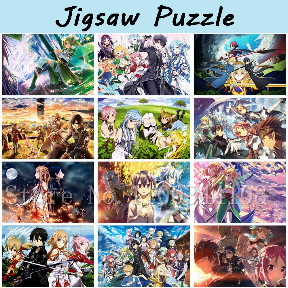 Kids Education In Japan - 300/500/1000 Pieces Japan Anime Puzzles Sword