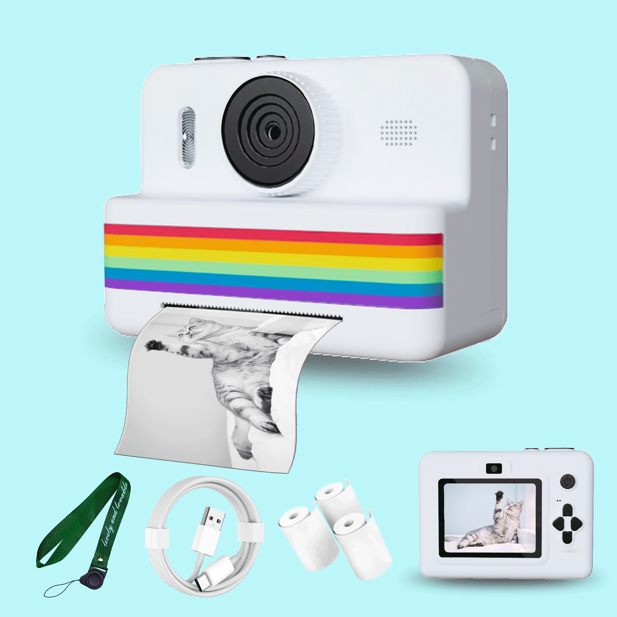 2.8 Inch Instant Print Camera, - Kids Education Video ulasan dan harga