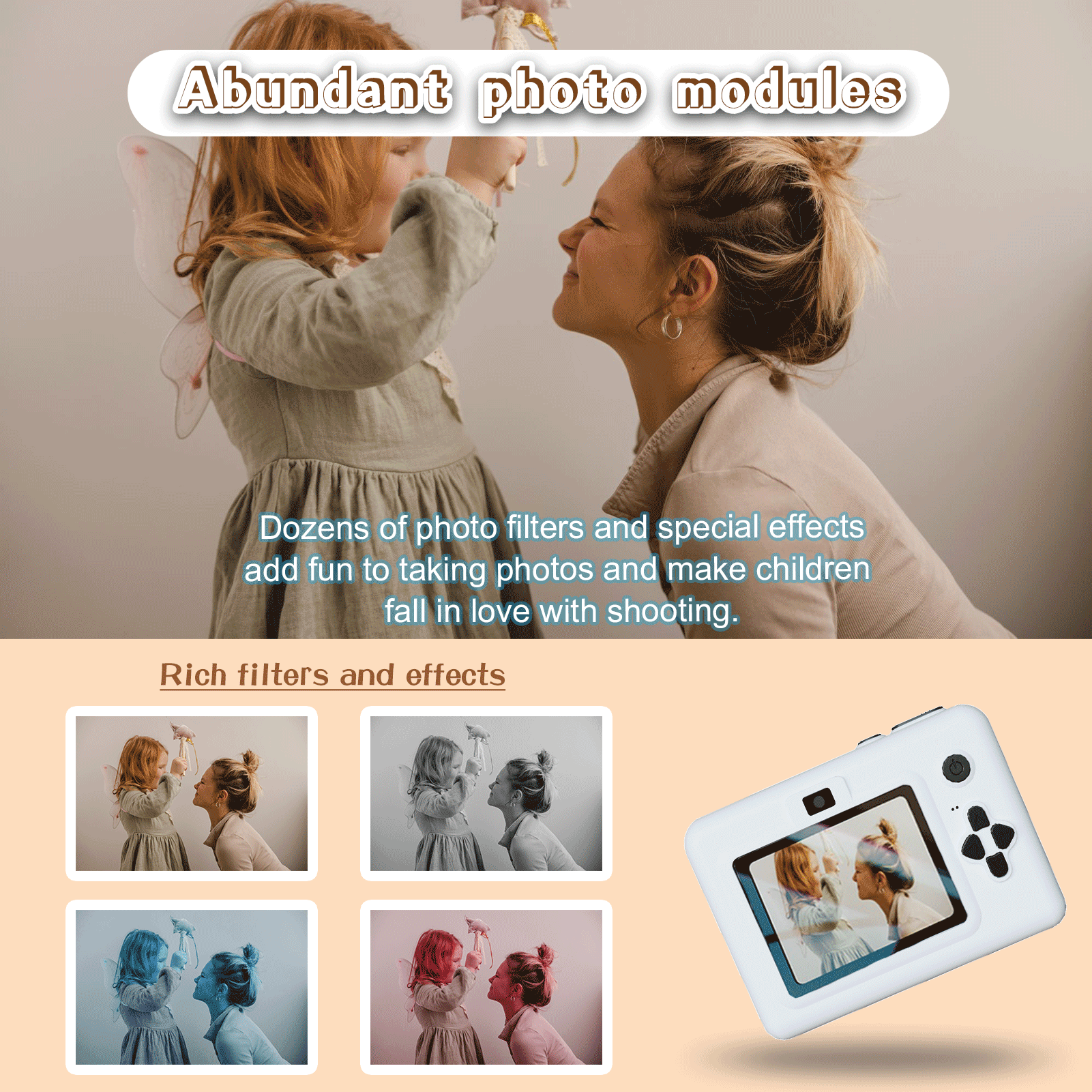 2.8 Inch Instant Print Camera, - Kids Education Video ulasan dan harga