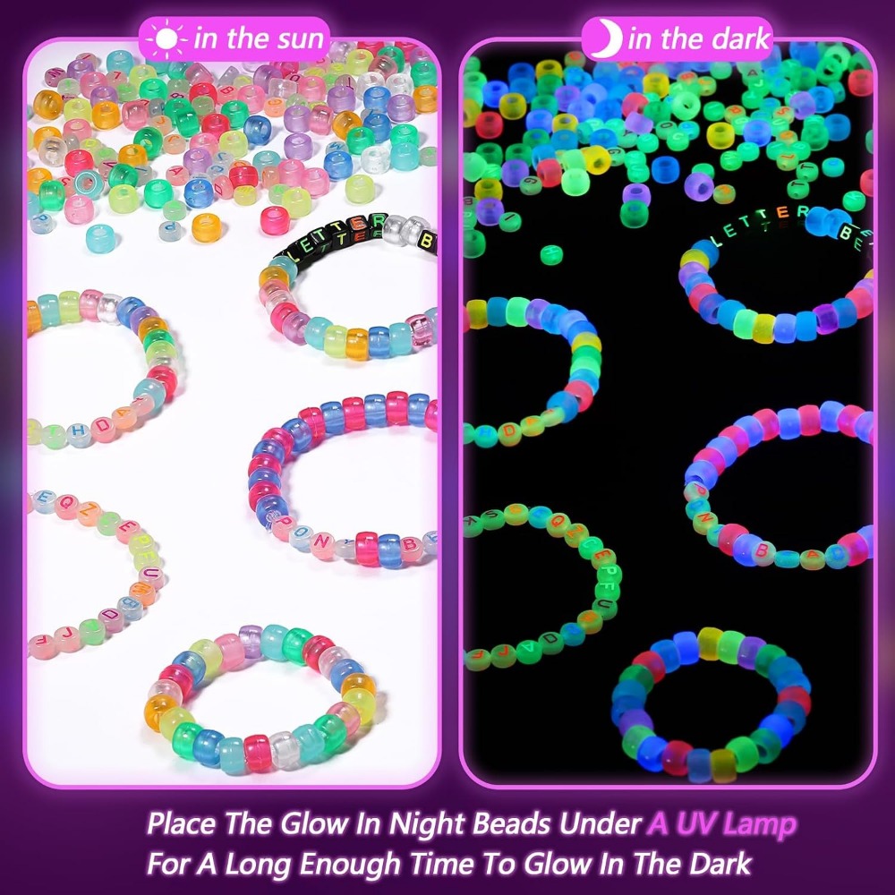 1000Pcs Glow Letter Beads, 4x7 - Magnetic Letter Board ulasan dan harga