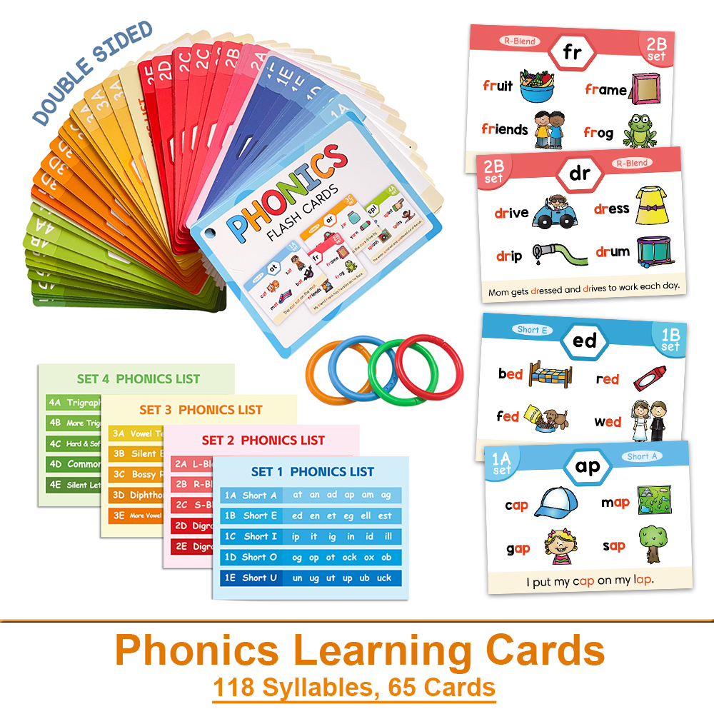 Kids Phonics Learning Cads Edu - Phonics Card Game ulasan dan harga