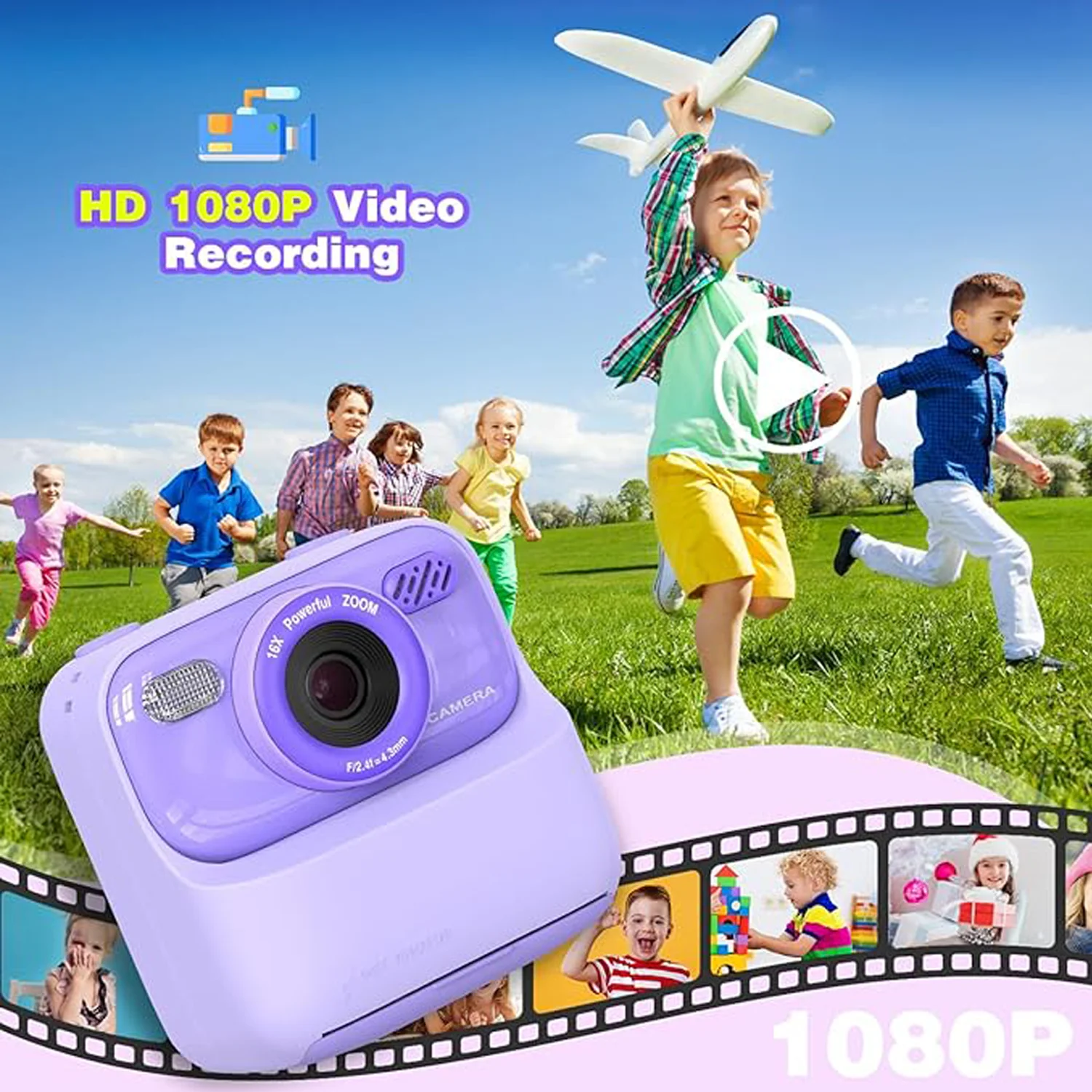 Kids Digital Camera 1080P HD D - Kids Education Video ulasan dan harga