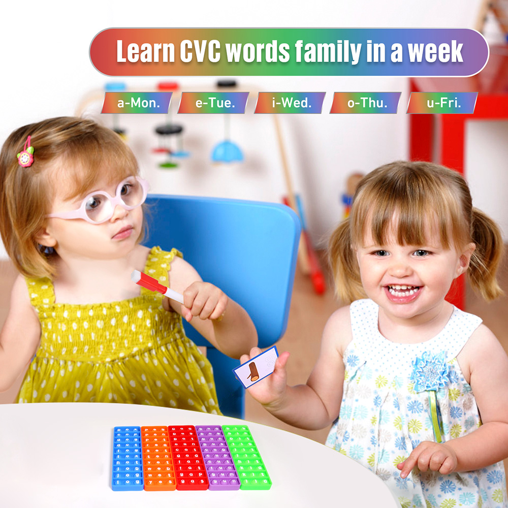 5pcs Word 100 CVC Words Games  - Phonics Card Game ulasan dan harga