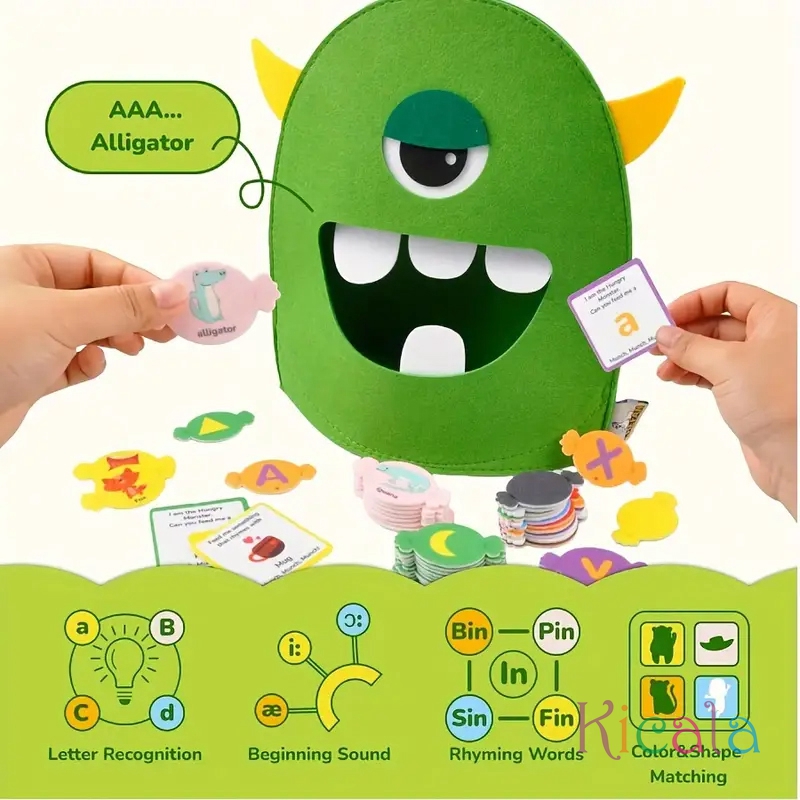 Alphabet Monster Matching Game - Phonics Card Game ulasan dan harga