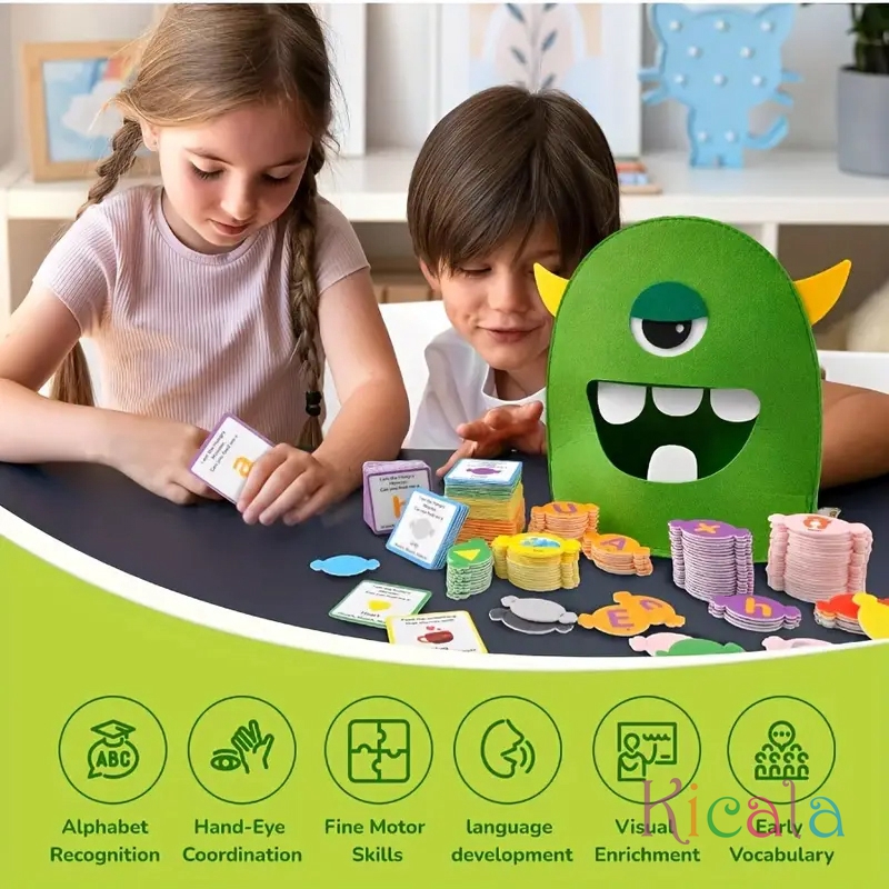 Alphabet Monster Matching Game - Phonics Card Game ulasan dan harga