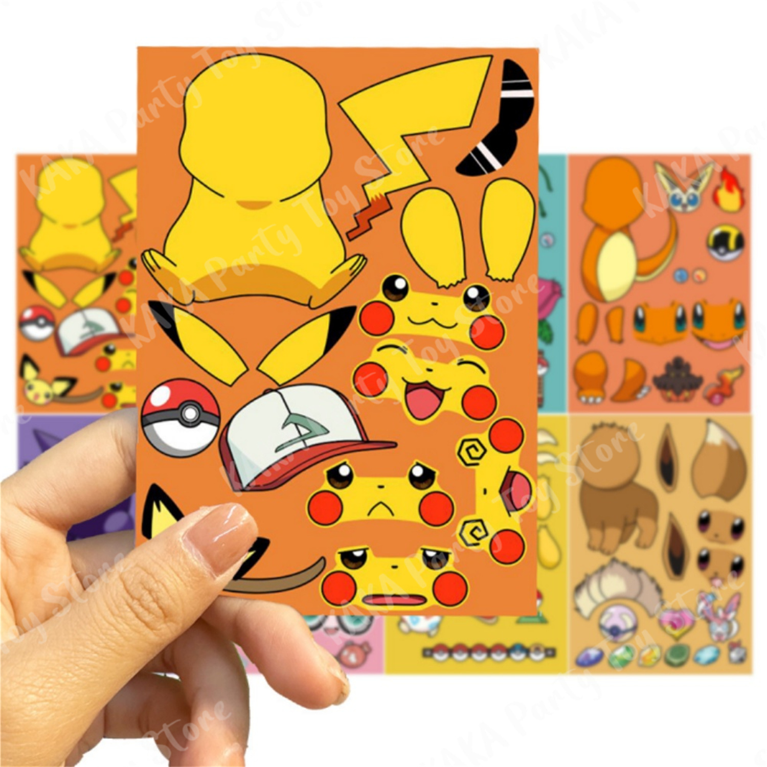 8/16Sheets Pokemon Make A Face - Kids Education In Japan ulasan dan harga
