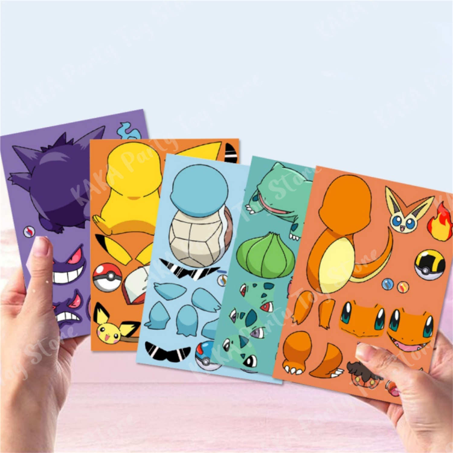 8/16Sheets Pokemon Make A Face - Kids Education In Japan ulasan dan harga